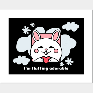 Fluffy And Adorable Bunny Posters and Art